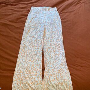 Free People Floral Print Flare Pants